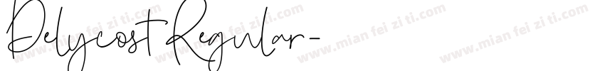Delycost Regular字体转换